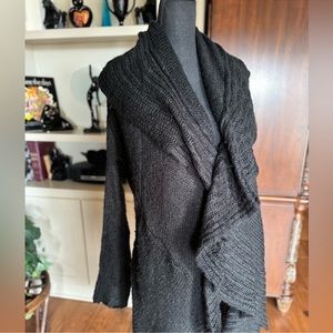 2B BeBe Open Waterfall Black Cardigan